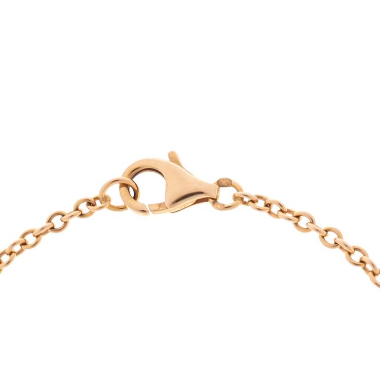 Pre Owned Cartier Love Interlocking 2 Hoops 18K Rose Gold Bracelet