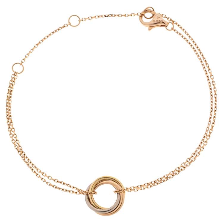 Pre Owned  Cartier Trinity de Cartier 18K Three Tone Gold Bracelet