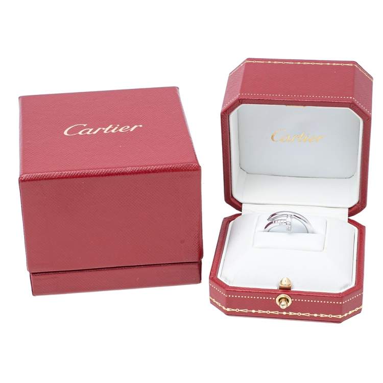 Pre Owned Cartier Juste un Clou 18K White Gold Diamond Ring 52 
