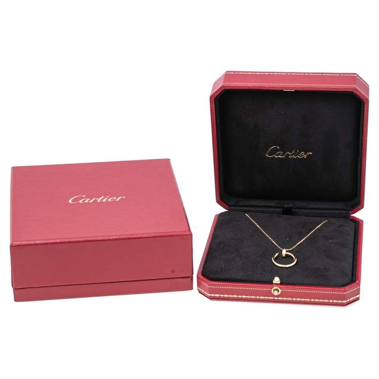 Pre Owned Cartier Juste un Clou Diamond 18K Yellow Gold Pendant Necklace
