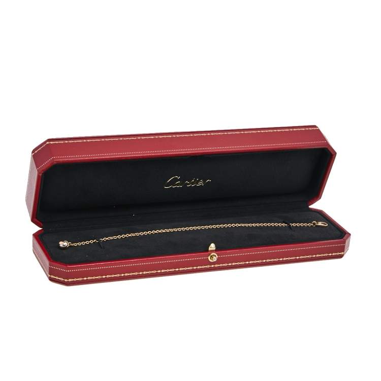 Pre Owned Cartier Trinity Knot Three Tone 18K Gold Charm Bracelet