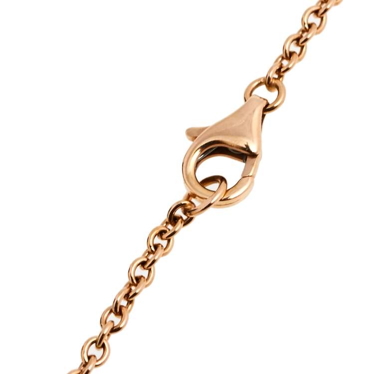 Pre Owned Cartier Love Interlocking Loop 18K Rose Gold Pendant Necklace