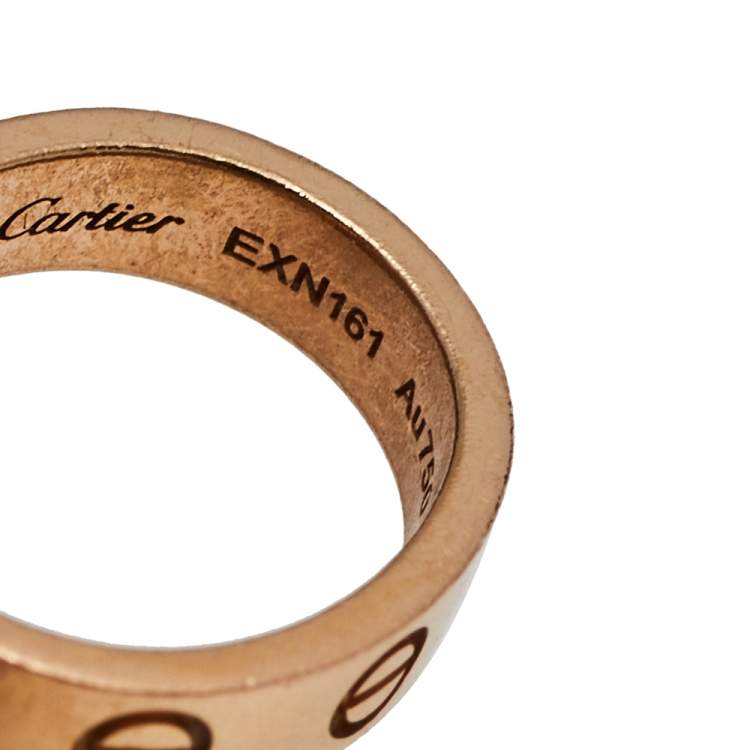 Pre Owned Cartier Love Interlocking 2 Hoops 18K Rose Gold Necklace