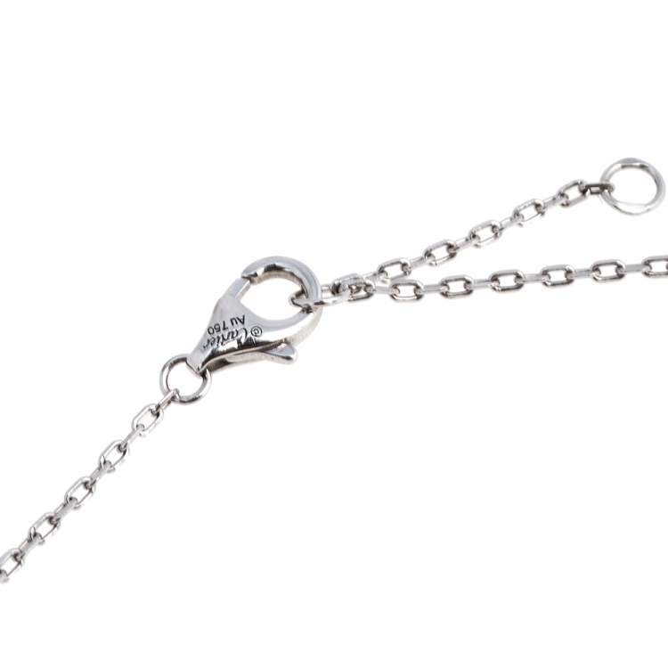 مملوكة مسبقًا Cartier Juste un Clou Diamond 18K White Gold Pendant Necklace