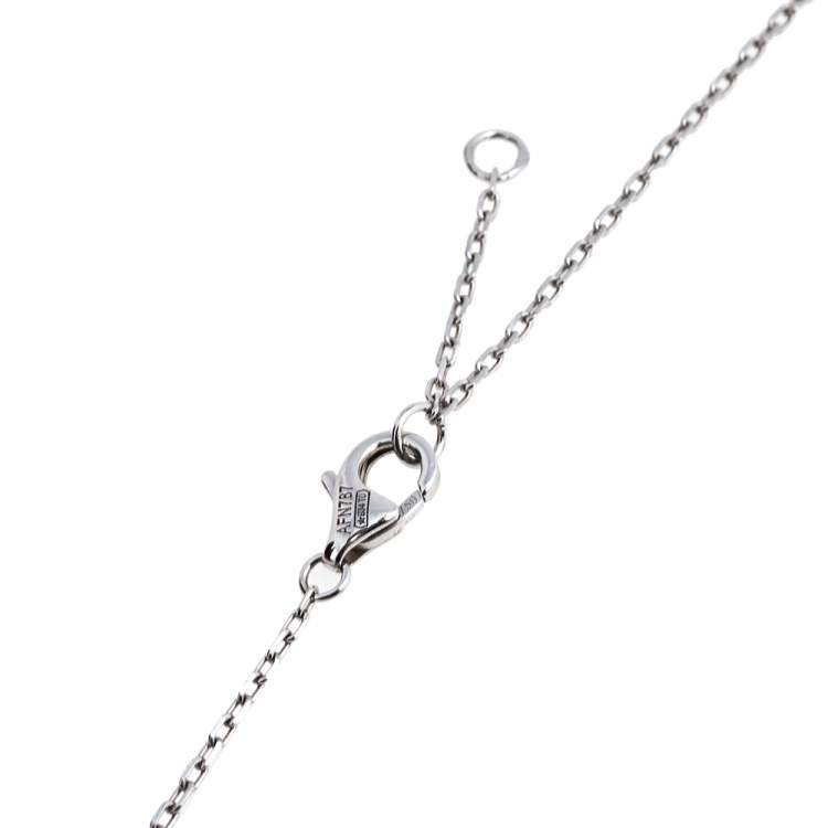 مملوكة مسبقًا Cartier Juste un Clou Diamond 18K White Gold Pendant Necklace