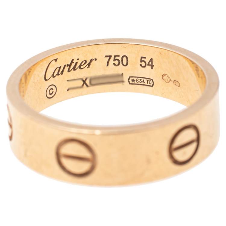 Pre Owned Cartier Love 18K Rose Gold Ring 54