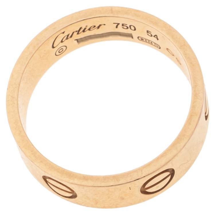 Pre Owned Cartier Love 18K Rose Gold Ring 54