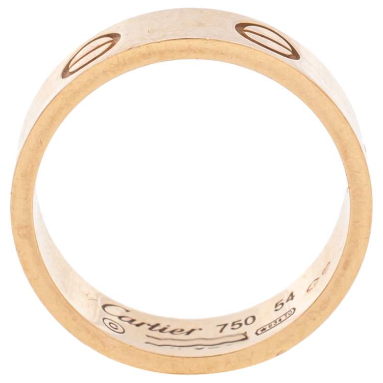 Pre Owned Cartier Love 18K Rose Gold Ring 54
