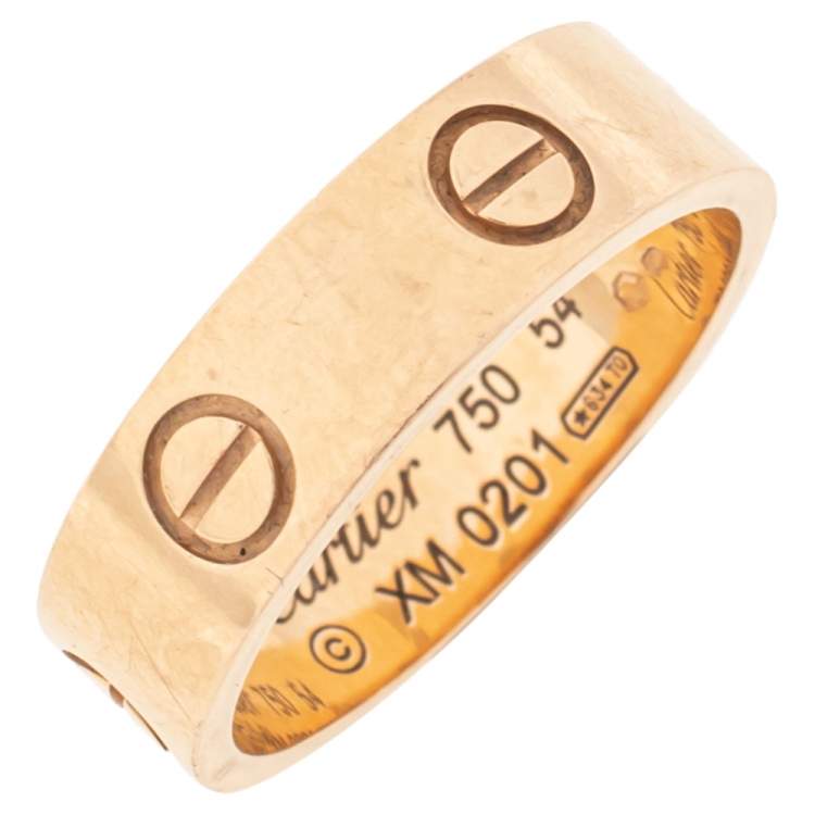 Pre Owned Cartier Love 18K Rose Gold Ring 54