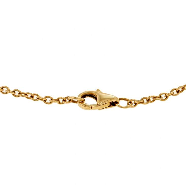 Pre Owned Cartier Love Interlocking 2 Hoops 18K Yellow Gold Bracelet