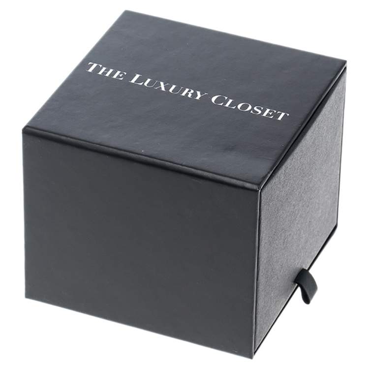 Pre Owned Cartier Trinity De Cartier Black Ceramic & 18k White Gold Adjustable Cord Bracelet