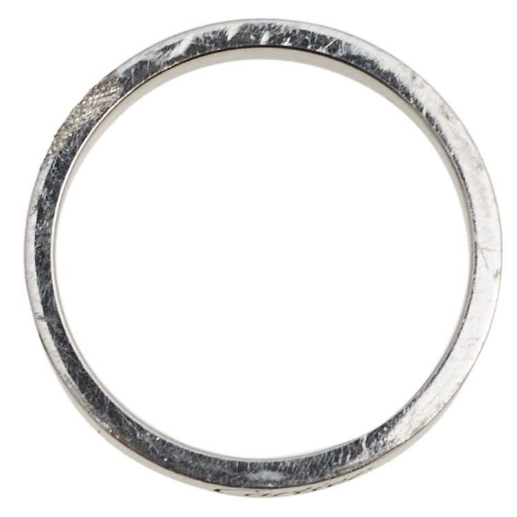 Pre Owned Cartier C de Cartier Platinum Wedding Band Ring Size 59