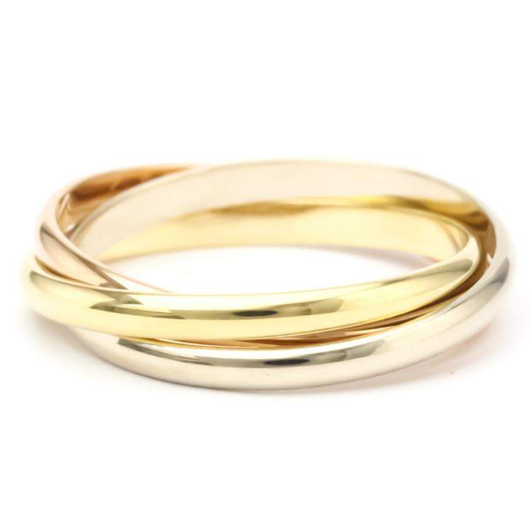 مملوكة مسبقًا Cartier Les Must De Cartier Trinity 18K Yellow, Rose and White Gold Ring EU 54