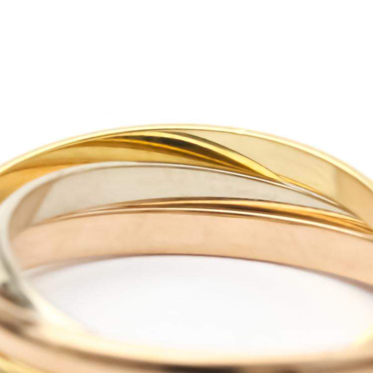 مملوكة مسبقًا Cartier Les Must De Cartier Trinity 18K Yellow, Rose and White Gold Ring EU 54