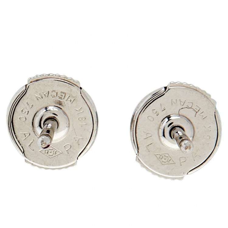 Pre Owned Cartier Diamants Legers Diamond 18K White Gold Stud Earrings MM