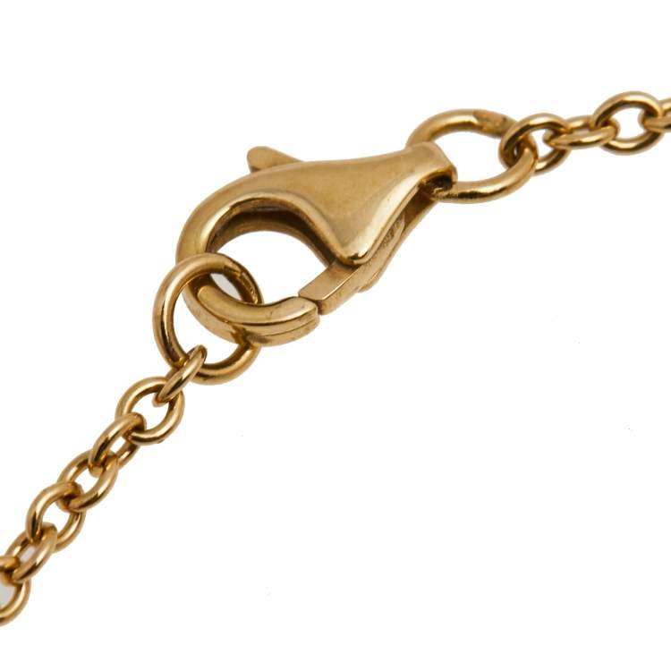 Pre Owned Cartier Love Interlocking 2 Hoops 18K Yellow Gold Bracelet