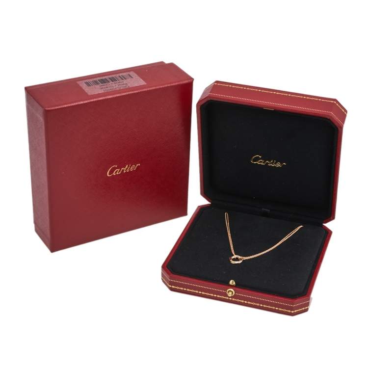 Pre Owned Cartier Trinity 18K Three Tone Gold Necklace