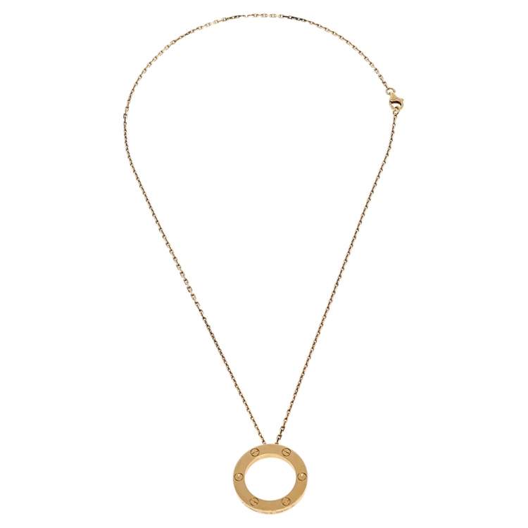 CRB7212400 - LOVE necklace - Yellow gold | Love necklace, Cartier love  necklace, Stainless steel necklace