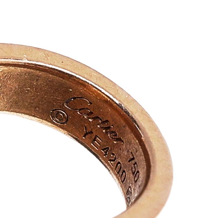 Pre Owned Cartier Love Interlocking 2 Loop 18K Rose Gold Pendant Necklace