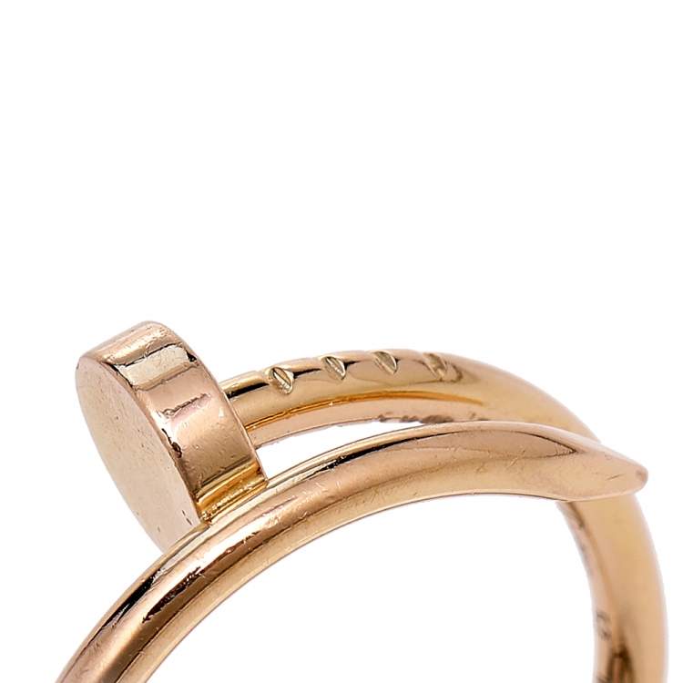 Pre Owned Cartier Juste un Clou 18k Rose Gold SM Ring Size 52