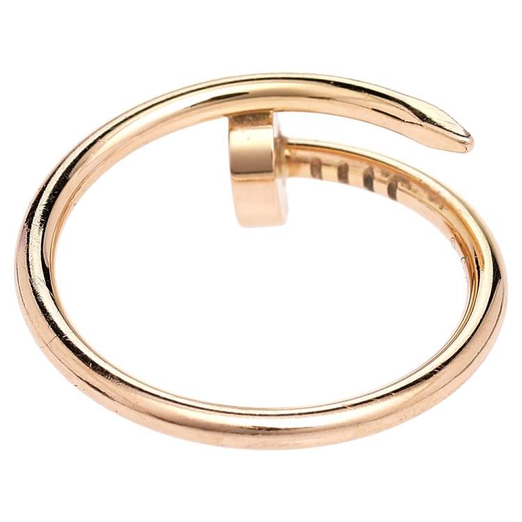 Pre Owned Cartier Juste un Clou 18k Rose Gold SM Ring Size 52