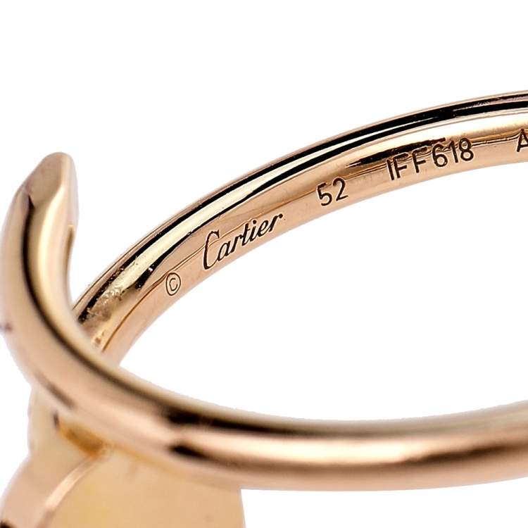 Pre Owned Cartier Juste un Clou 18k Rose Gold SM Ring Size 52