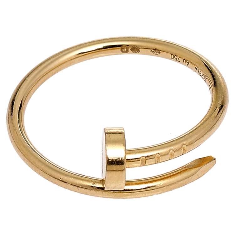 Pre Owned Cartier Juste Un Clou 18K Yellow Gold SM Ring Size 55