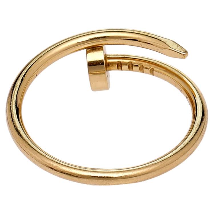 Pre Owned Cartier Juste Un Clou 18K Yellow Gold SM Ring Size 55