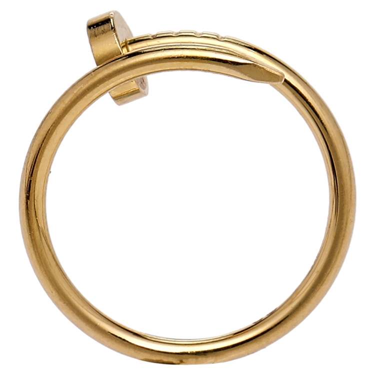Pre Owned Cartier Juste Un Clou 18K Yellow Gold SM Ring Size 55