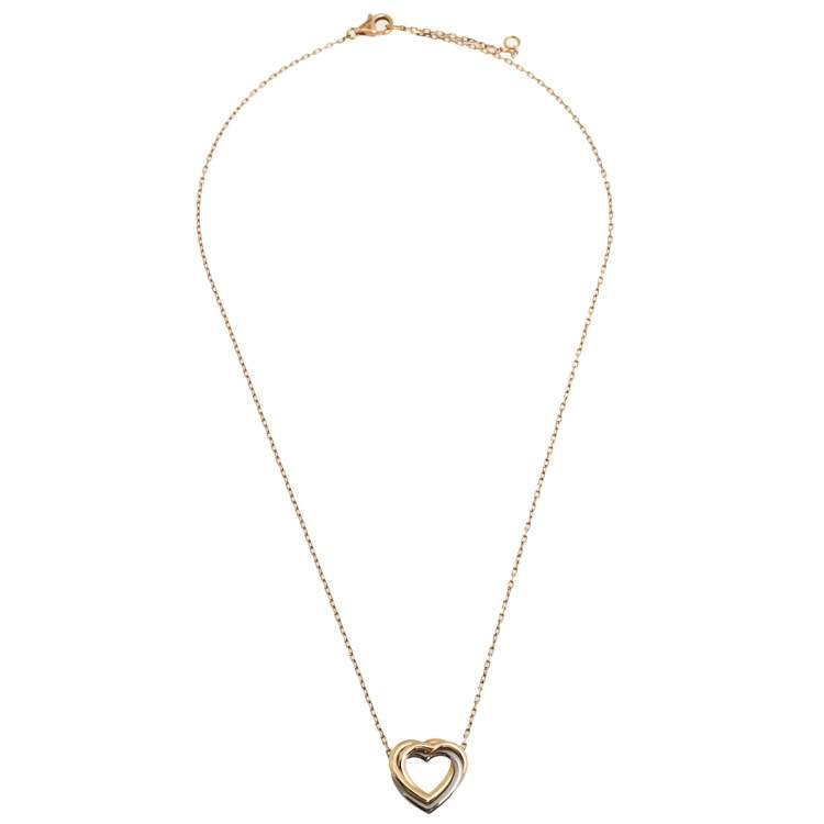 Cartier Trinity de Cartier Heart Three Tone 18k Gold Necklace