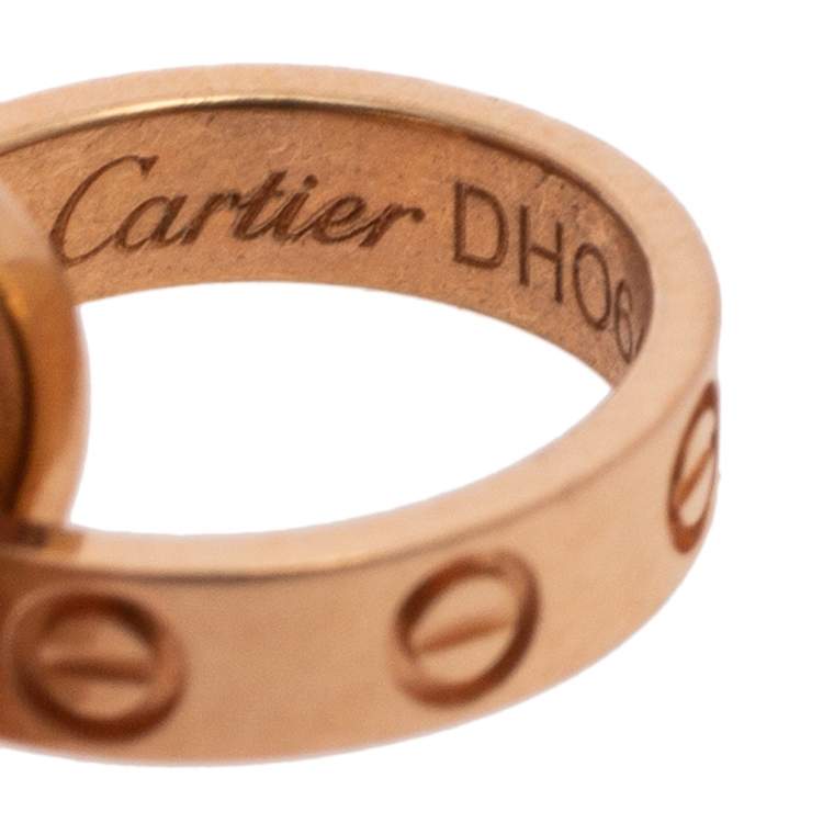 Pre Owned Cartier Love Interlocking 2-Loop 18K Rose Gold Bracelet