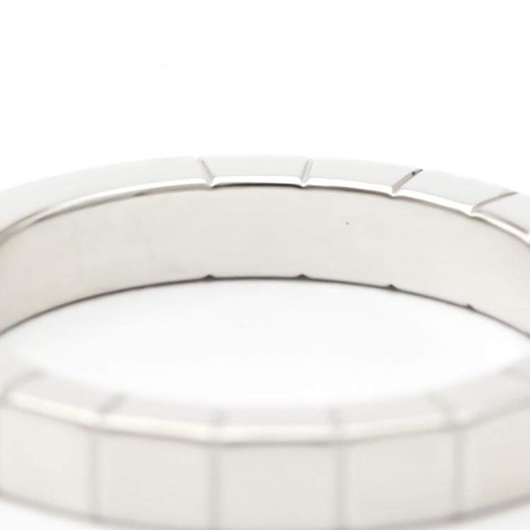 Pre Owned Cartier Lanieres 18K White Gold Ring EU 50