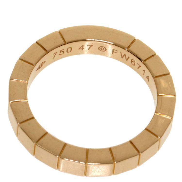 Pre Owned Cartier Lanieres 18K Rose Gold Ring EU 47