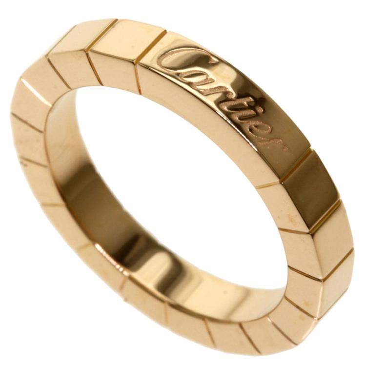 Pre Owned Cartier Lanieres 18K Rose Gold Ring EU 47