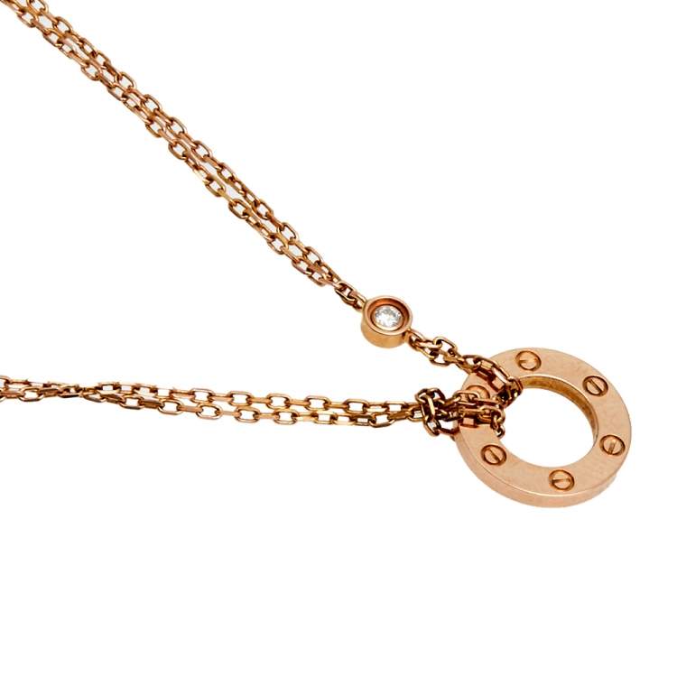مملوكة مسبقًا Cartier Love Xmas Edition Diamond Sapphire 18K Rose Gold Bracelet