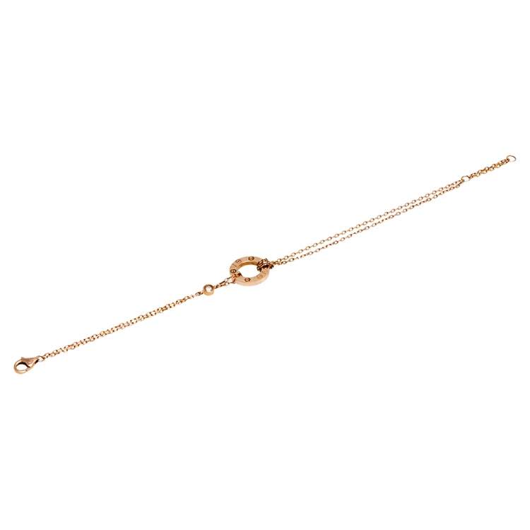 مملوكة مسبقًا Cartier Love Xmas Edition Diamond Sapphire 18K Rose Gold Bracelet