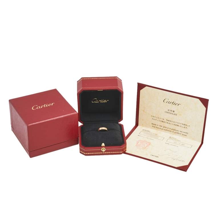 Pre Owned Cartier Love 18K Rose Gold Wedding Band Ring Size 47