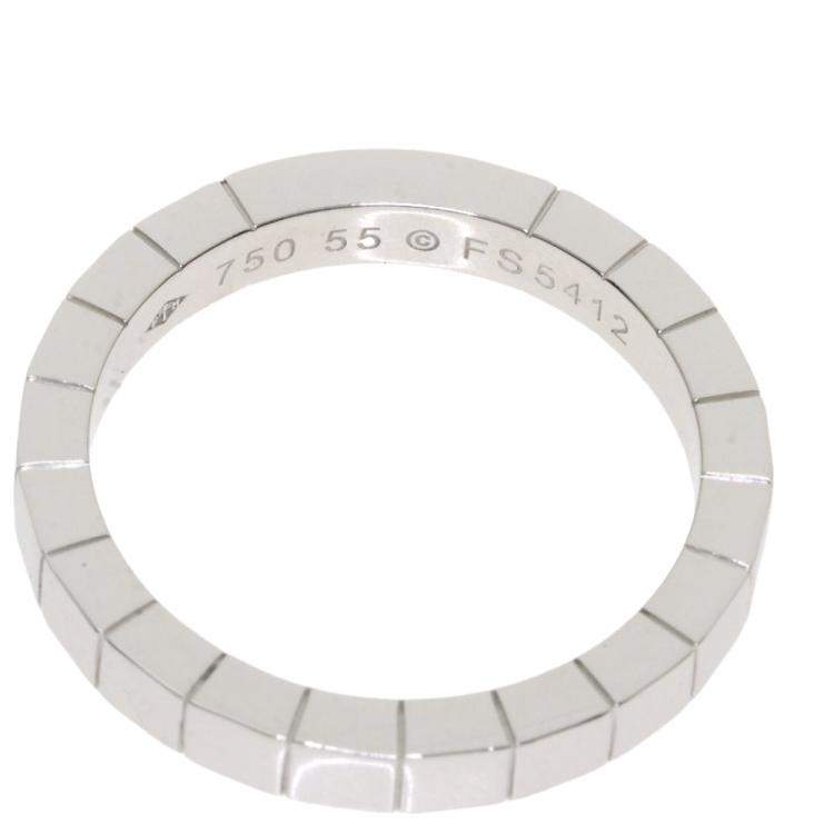Pre Owned Cartier Lanieres 18K White Gold Ring EU 55