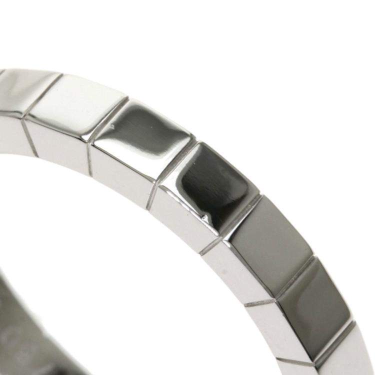 Pre Owned Cartier Lanieres 18K White Gold Ring EU 55