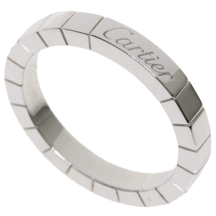 Pre Owned Cartier Lanieres 18K White Gold Ring EU 55