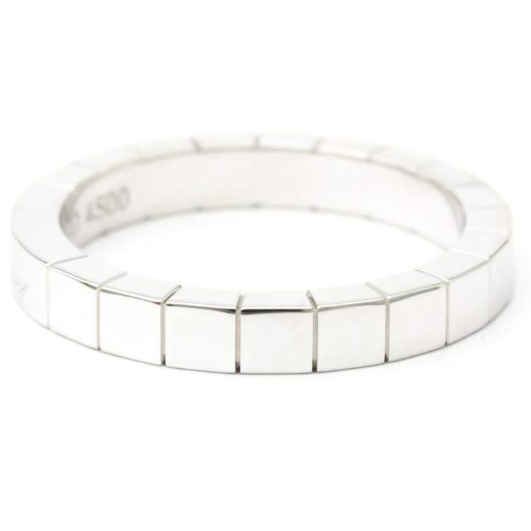 Pre Owned Cartier Lanieres 18K White Gold Ring EU 55