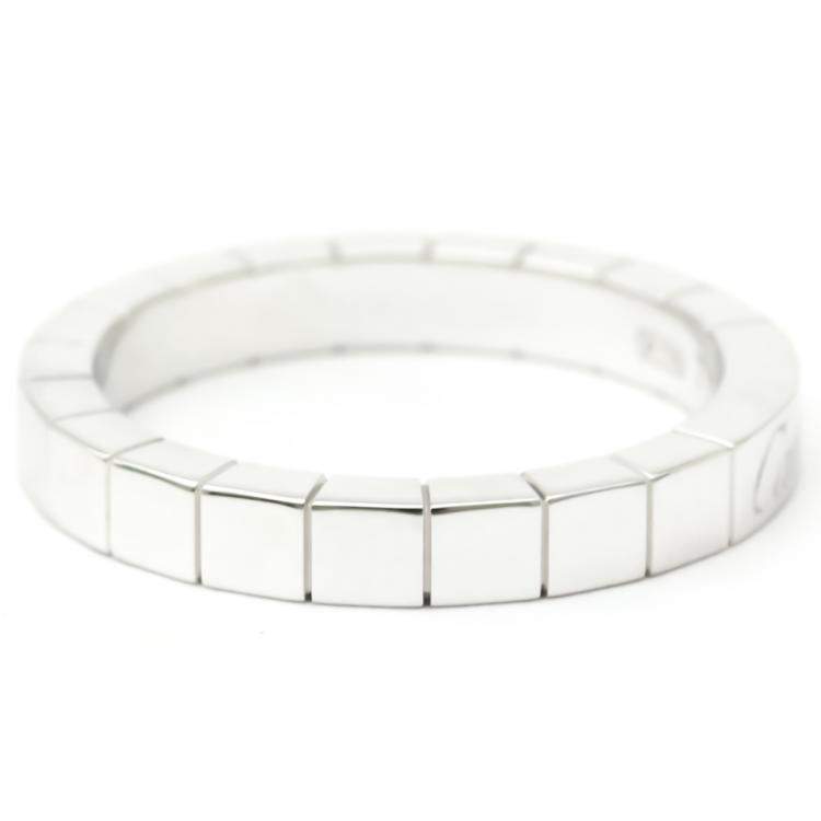Pre Owned Cartier Lanieres 18K White Gold Ring EU 55