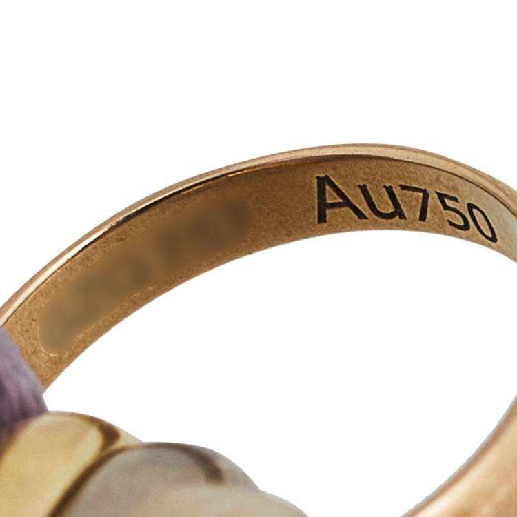 Pre Owned Cartier Trinity de Cartier 18K Three Tone Adjustable Cord Bracelet