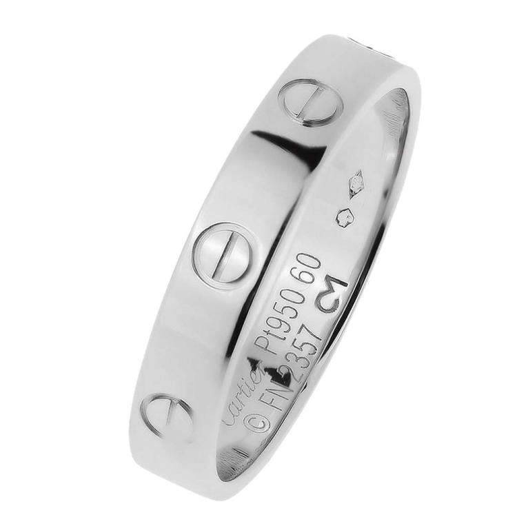 Cartier Love Wedding Band Platinum Ring EU 60 Cartier TLC