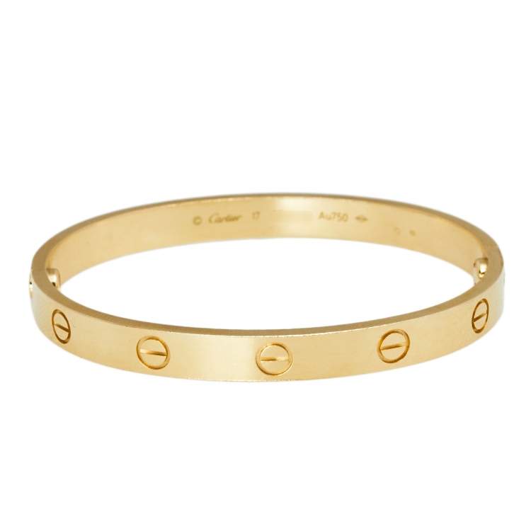 Cartier Love 18K Yellow Gold Bracelet 17 Cartier | The Luxury Closet