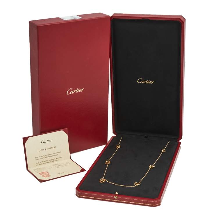 Pre Owned Cartier Love 18k Yellow Gold Long Necklace