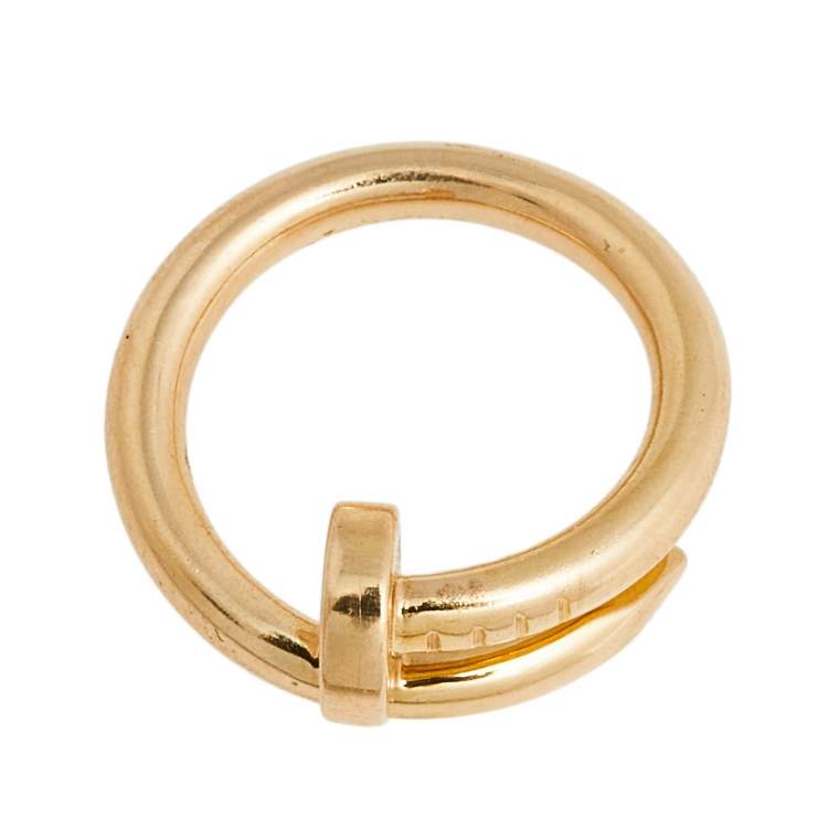 Pre Owned Cartier Juste Un Clou 18K Rose Gold Ring Size 50