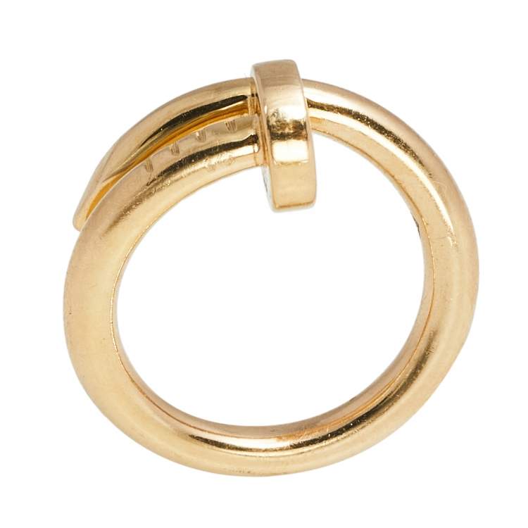 Pre Owned Cartier Juste Un Clou 18K Rose Gold Ring Size 50