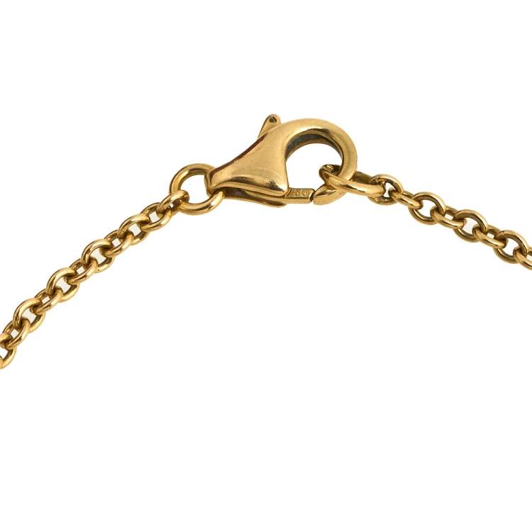 Pre Owned Cartier Love Interlocking Loop 18K Yellow Gold Bracelet