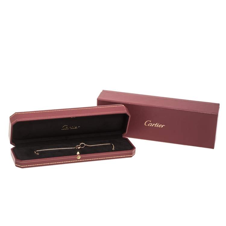 Pre Owned Cartier Love Interlocking 2 Hoops 18K Rose Gold Bracelet